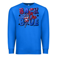 True Royal Back the blue with lightning bolt 4th of july Premium Sweatshirt - CowGirlArtShop