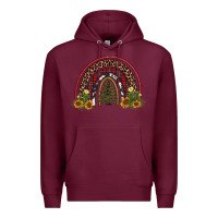 Burgundy rainbow tree Premium Hoodie - AdoDesignShop