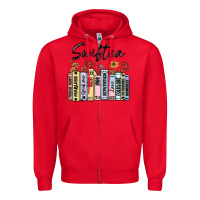 Red swiftea books Zipper Hoodie - MaliasSmallBusiness