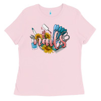 Bubblegum Pink nails Ladies Tee - BarkalooDesign