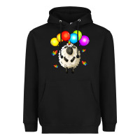Black rainbow sheep Heavyweight Hoodie - Zillion Design Studio
