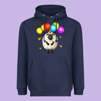 Rainbow Sheep Heavyweight Hoodie Designed By Zillion Design Studio
