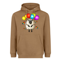 Toasted Coconut rainbow sheep Heavyweight Hoodie - Zillion Design Studio