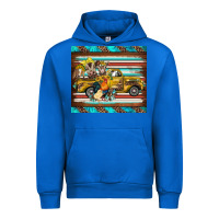 Western Truck Farm Animals Serape Leopard Turquoise's Urban Hoodie | Teevron