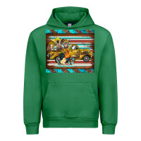 Emerald western truck farm animals serape leopard turquoise's Urban Hoodie - BarkalooDesign