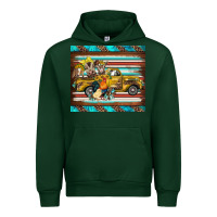 Forest Green western truck farm animals serape leopard turquoise's Urban Hoodie - BarkalooDesign