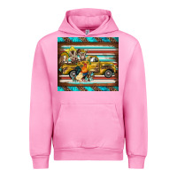 Fuchsia Pink western truck farm animals serape leopard turquoise's Urban Hoodie - BarkalooDesign