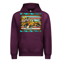 Mauve Wine western truck farm animals serape leopard turquoise's Urban Hoodie - BarkalooDesign