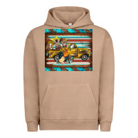 Pigment Burro western truck farm animals serape leopard turquoise's Urban Hoodie - BarkalooDesign