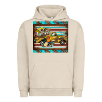 Pigment French Oak western truck farm animals serape leopard turquoise's Urban Hoodie - BarkalooDesign