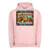 Pigment Salmon western truck farm animals serape leopard turquoise's Urban Hoodie - BarkalooDesign