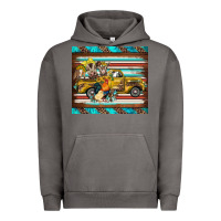 Pigment Tornado western truck farm animals serape leopard turquoise's Urban Hoodie - BarkalooDesign