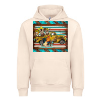 Sandshell western truck farm animals serape leopard turquoise's Urban Hoodie - BarkalooDesign