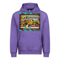 Tulip western truck farm animals serape leopard turquoise's Urban Hoodie - BarkalooDesign