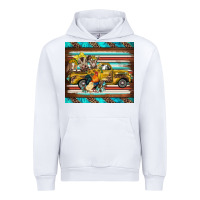 White western truck farm animals serape leopard turquoise's Urban Hoodie - BarkalooDesign