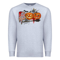 Heather Grey boo Premium Sweatshirt - CowhideDigitalArt