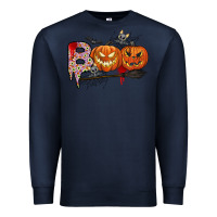 Navy boo Premium Sweatshirt - CowhideDigitalArt