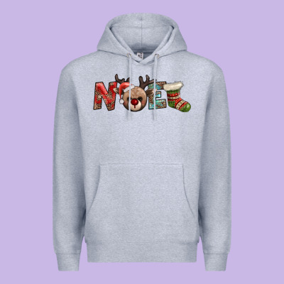 Noel With Sock And Reindeer Premium Hoodie Designed By Adodesignshop
