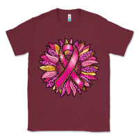 Burgundy breast cancer sunflower Classic Tee - RanaPortraitStore