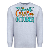 Heather Grey my favorite color is october Premium Sweatshirt - HRA Design Shop