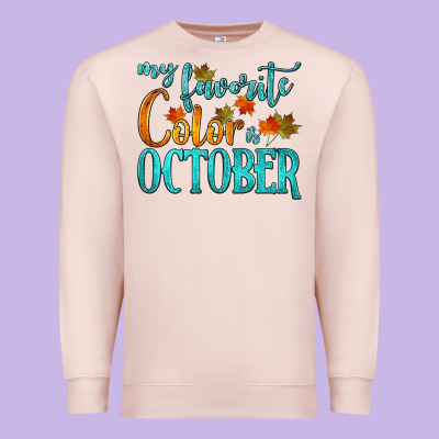 My Favorite Color Is October Premium Sweatshirt Designed By Hra Design Shop