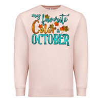 Pale Pink my favorite color is october Premium Sweatshirt - HRA Design Shop