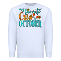White my favorite color is october Premium Sweatshirt - HRA Design Shop