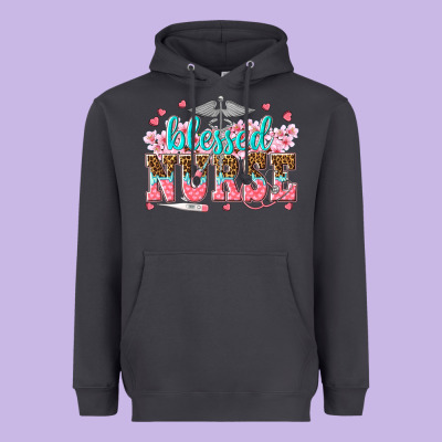 Blessed Nurse Heavyweight Hoodie Designed By Texasbilliewilder