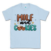 Dusty Blue milf and cookies Classic Tee - MaliasSmallBusiness