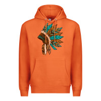 Carrot native american indian headdress Premium Hoodie - Artiststas