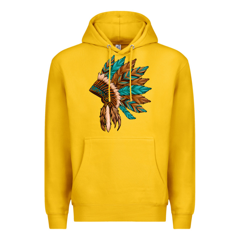 Native American Indian Headdress Premium Hoodie by Artiststas | Teevron