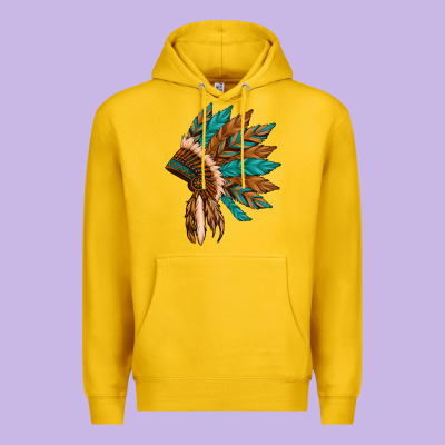 Native American Indian Headdress Premium Hoodie Designed By Artiststas