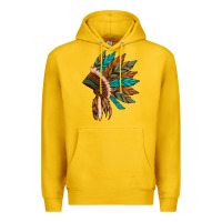 Lemon native american indian headdress Premium Hoodie - Artiststas