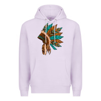 Lilac native american indian headdress Premium Hoodie - Artiststas