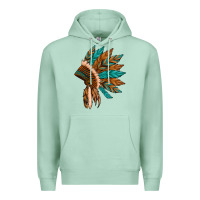 Seafoam native american indian headdress Premium Hoodie - Artiststas