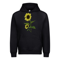 Black Buttercream Sunflower Urban Hoodie - LillyAllenDesigns
