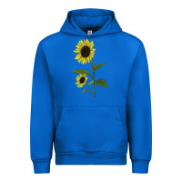 Cobalt Buttercream Sunflower Urban Hoodie - LillyAllenDesigns