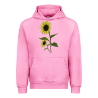Fuchsia Pink Buttercream Sunflower Urban Hoodie - LillyAllenDesigns