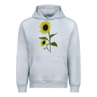 Heather Grey Buttercream Sunflower Urban Hoodie - LillyAllenDesigns
