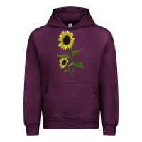 Mauve Wine Buttercream Sunflower Urban Hoodie - LillyAllenDesigns