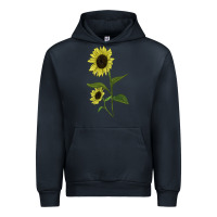 Navy Buttercream Sunflower Urban Hoodie - LillyAllenDesigns