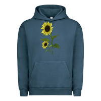 Pigment Midnight Navy Buttercream Sunflower Urban Hoodie - LillyAllenDesigns