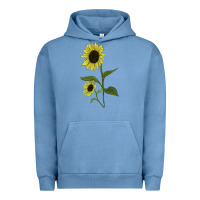 Pigment Pebble Blue Buttercream Sunflower Urban Hoodie - LillyAllenDesigns