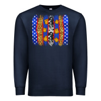 Navy American police brushstrokes Premium Sweatshirt - Neo Western