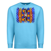 Ocean Blue American police brushstrokes Premium Sweatshirt - Neo Western