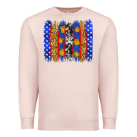 Pale Pink American police brushstrokes Premium Sweatshirt - Neo Western