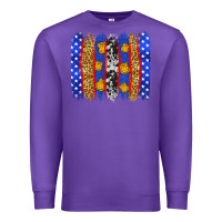 Purple American police brushstrokes Premium Sweatshirt - Neo Western