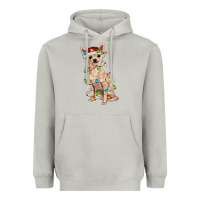 Moon Dust Chihuahua with christmas lights Heavyweight Hoodie - RanaPortraitStore