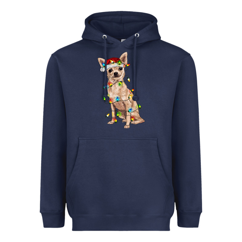 Chihuahua With Christmas Lights Heavyweight Hoodie by RanaPortraitStore | Teevron