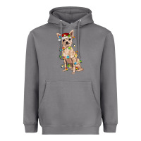 Storm Chihuahua with christmas lights Heavyweight Hoodie - RanaPortraitStore